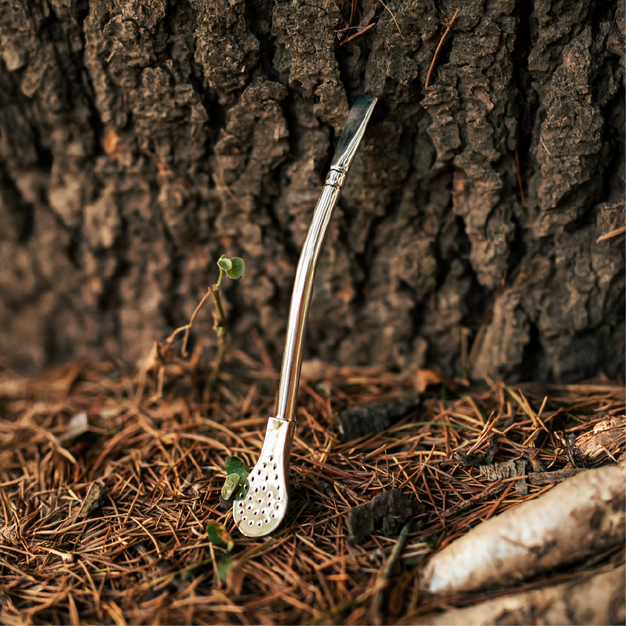 Semi Curved Metal Straw (Bombilla) - Nickel Silver (Alpaca)