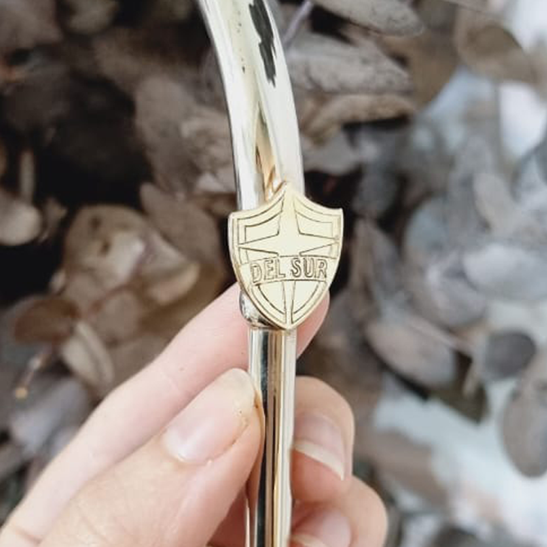 Custom Bronze Shield/Flag for Ferrule