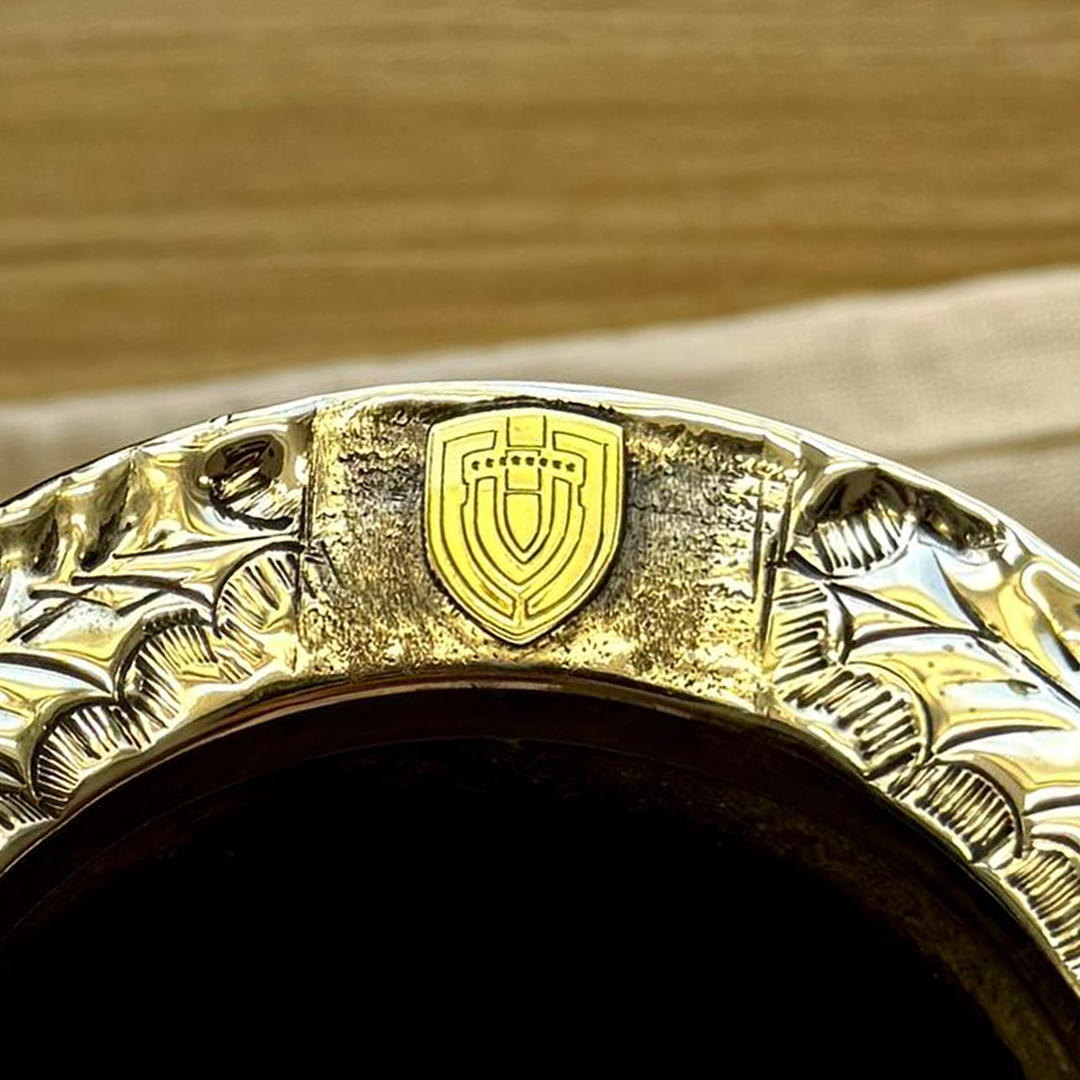 Custom Bronze Shield/Flag for Ferrule