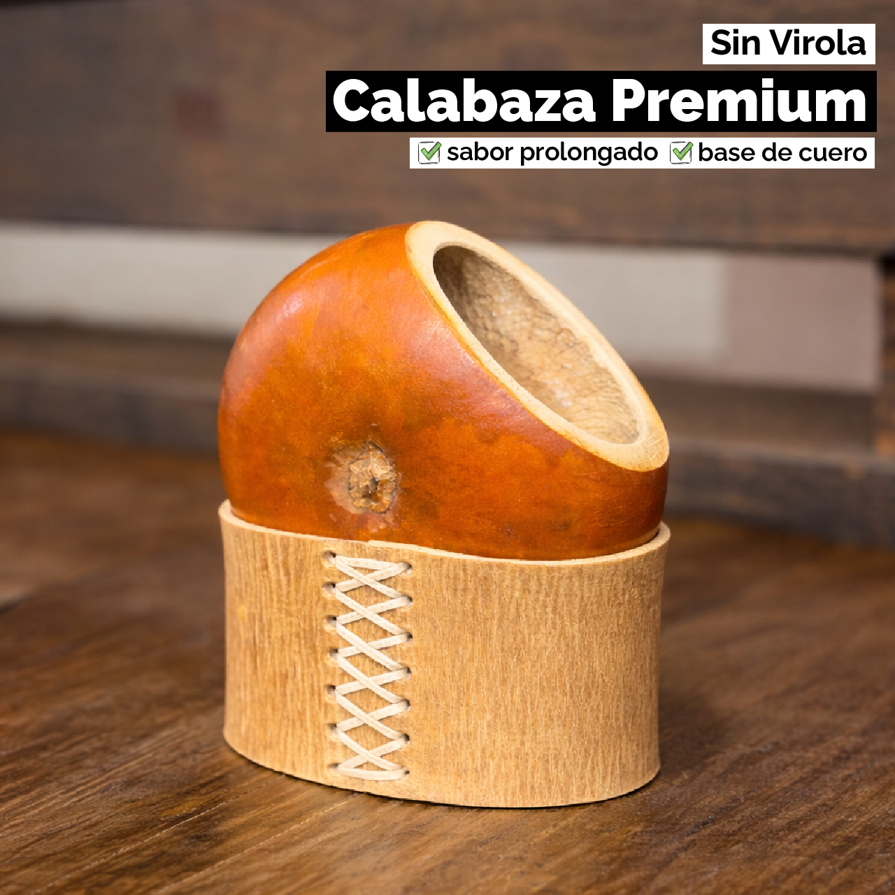 Mate Calabaza Galleta (con base) - Sin virola