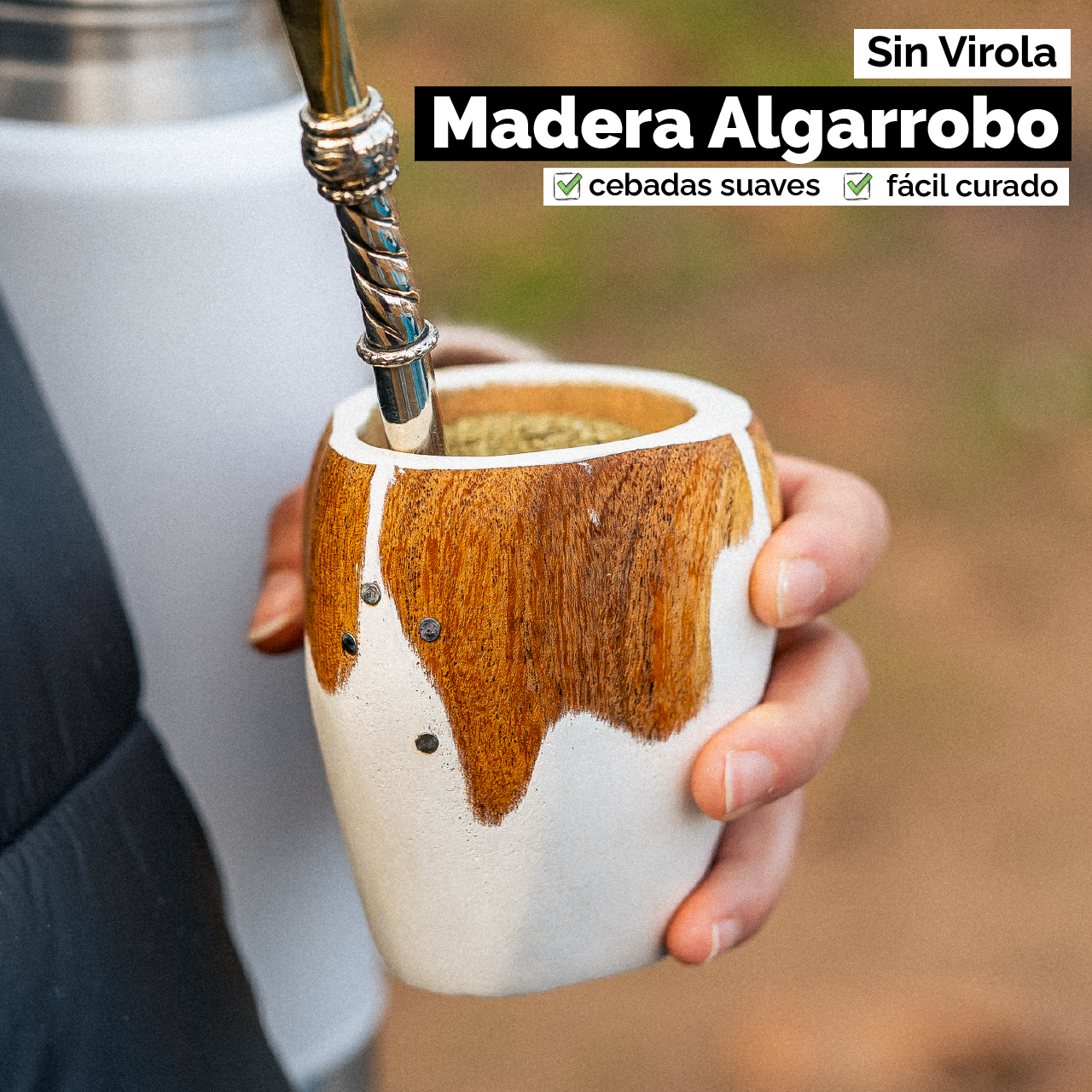 Mate Ranchero Cruz (Madera) - Rústico