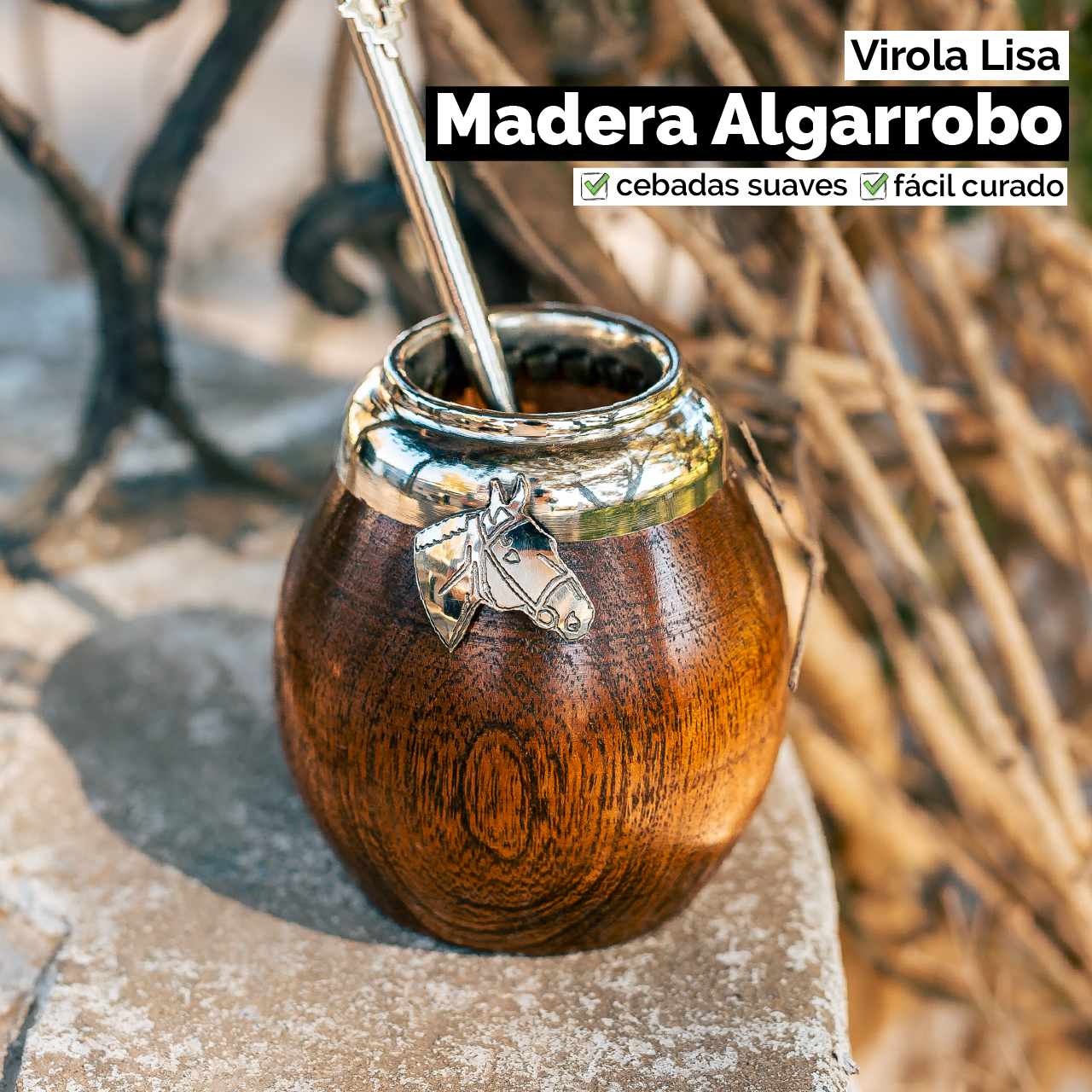 Mate Gota (Madera) - Virola Alpaca