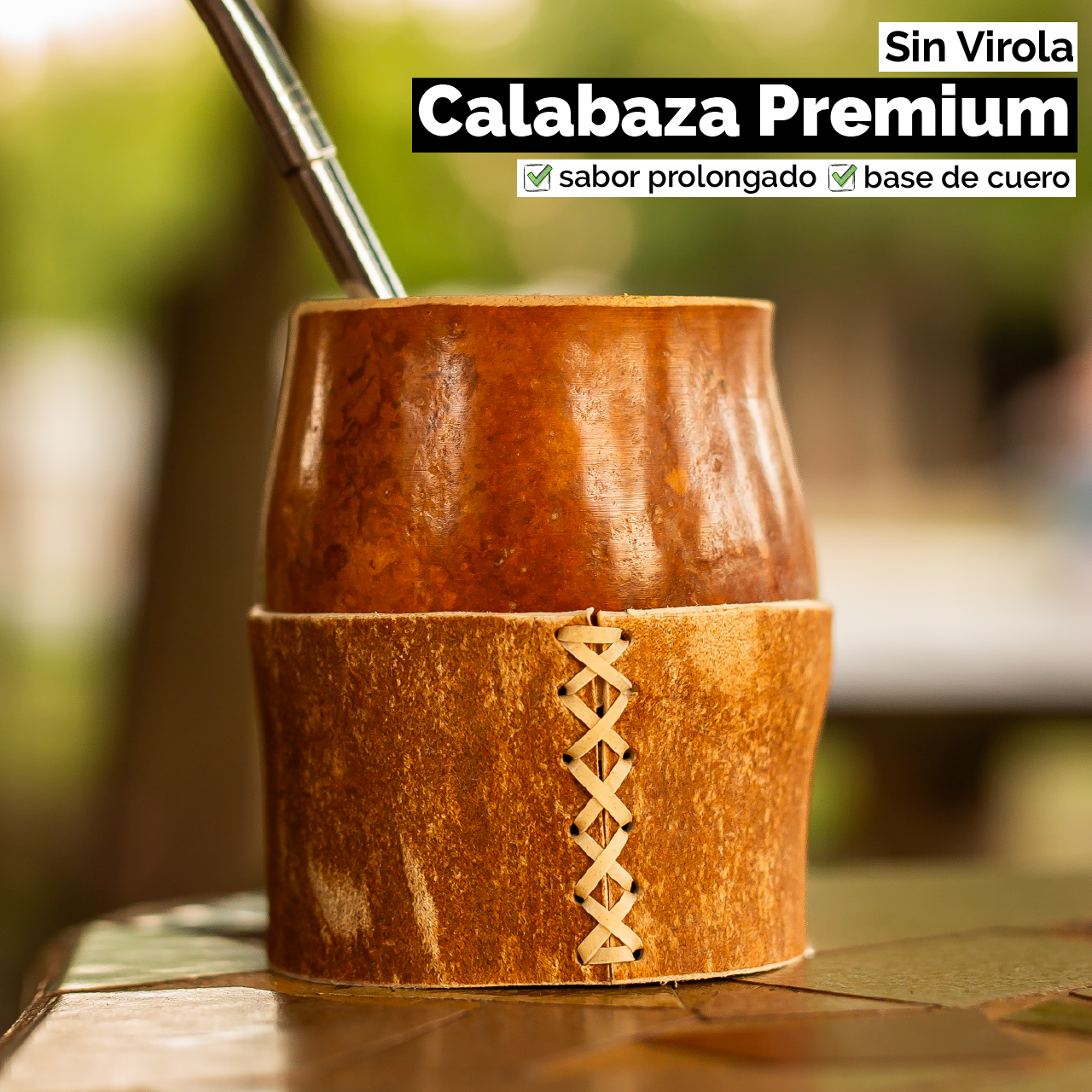 Mate Calabaza Criollo (con base) - Sin virola