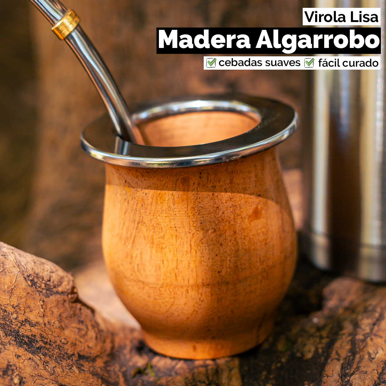 Mate Camionero (Madera) - Virola Acero