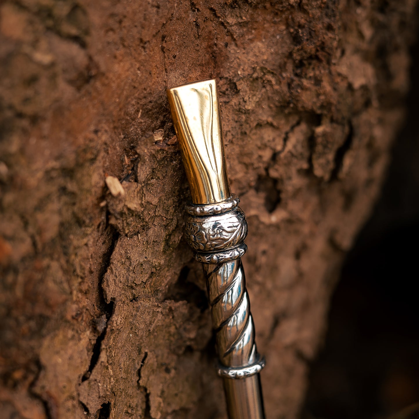 Straight & Chiseled Mini Wide Metal Straw (Bombillon) - Nickel Silver (Alpaca)